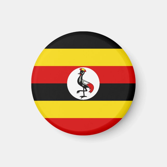 Flagge Ugandas Magnet (Vorne)