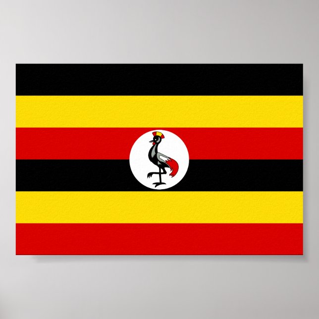 Flagge Ugandas Poster (Vorne)