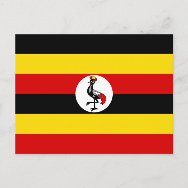 Flagge Ugandas Postkarte (Vorderseite)