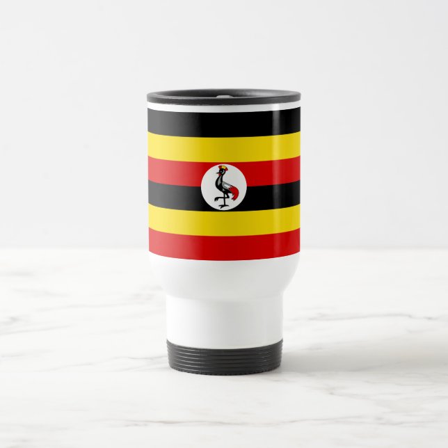 Flagge Ugandas Reisebecher (Mittel)