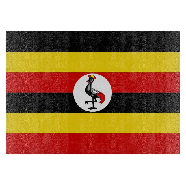 Flagge Ugandas Schneidebrett (Vorderseite)