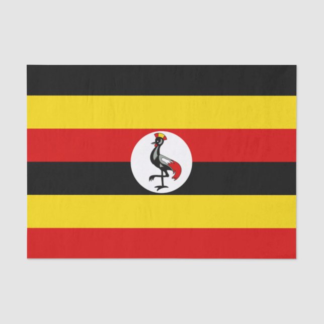 Flagge Ugandas Seidenpapier (Vorderseite)
