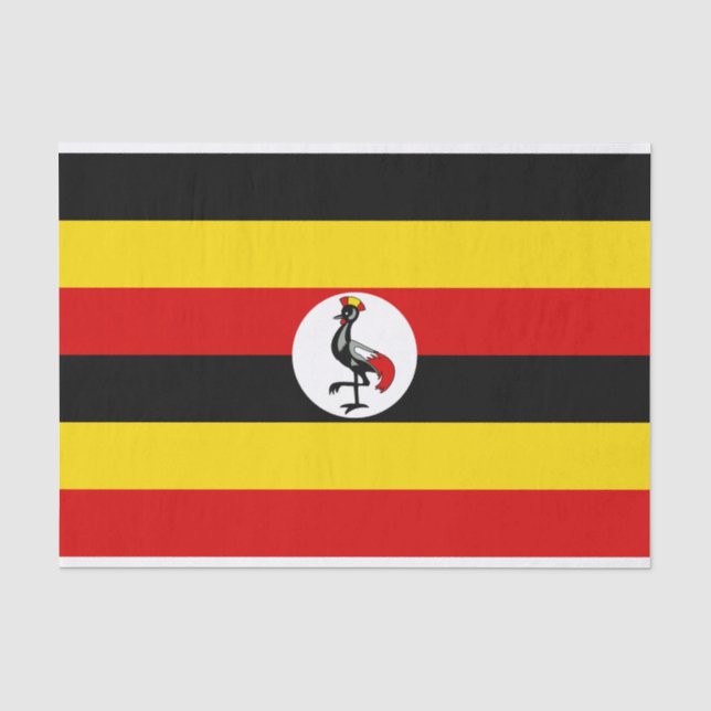 Flagge Ugandas Seidenpapier (Vorderseite)