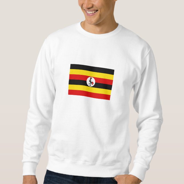 Flagge Ugandas Sweatshirt (Vorderseite)