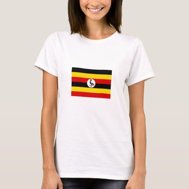 Flagge Ugandas T-Shirt (Vorderseite)