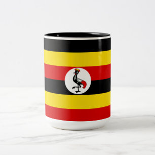 Flagge Ugandas Zweifarbige Tasse
