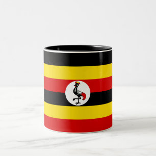 Flagge Ugandas Zweifarbige Tasse