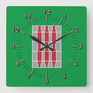 Flagge Umbriens (Italien) Quadratische Wanduhr