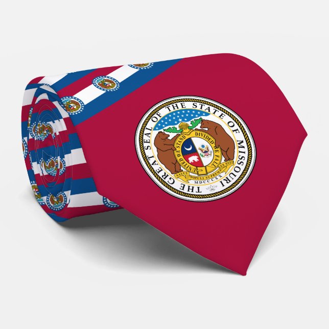 Flagge und Emblem aus Missouri, Flagge Krawatte (Gerollt)