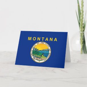 Flagge und Emblem von Montana, Flagge von Montana Karte
