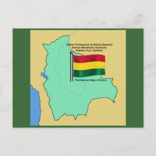 Flagge und Karte Boliviens