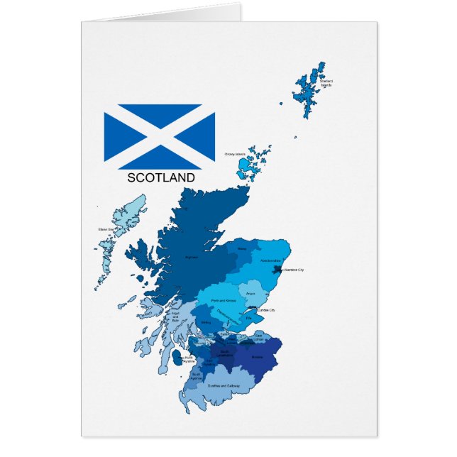 Flagge und Karte von Schottland (Vorne)