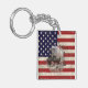 Flagge und Symbole der Vereinigten Staaten-ID155 Schlüsselanhänger (Vorderseite links)