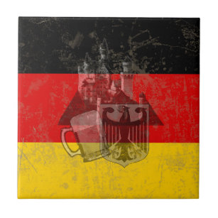 Flagge und Symbole Deutschlands-ID152 Fliese