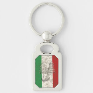Flagge und Symbole Italiens ID157 Schlüsselanhänger