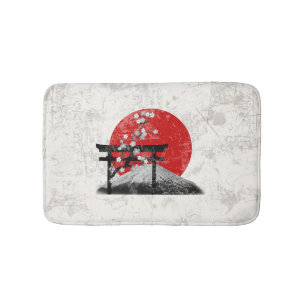 Flagge und Symbole Japans ID153 Badematte