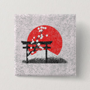 Flagge und Symbole Japans ID153 Button