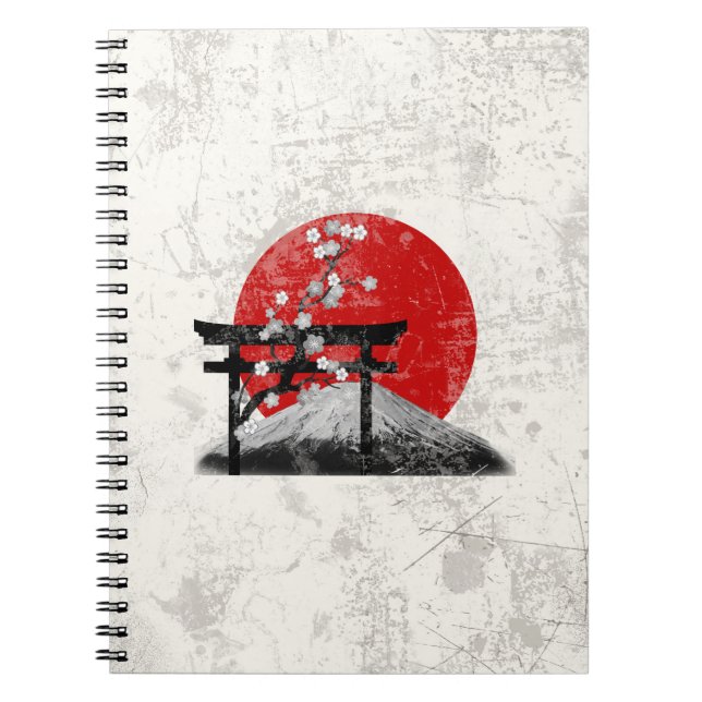 Flagge und Symbole Japans ID153 Notizblock (Vorderseite)