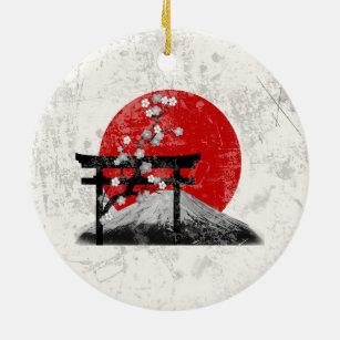 Flagge und Symbole von Japan ID153 Keramik Ornament
