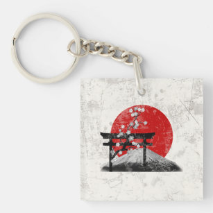 Flagge und Symbole von Japan ID153 Schlüsselanhänger