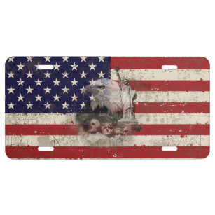 Flagge und Symbole von Vereinigten Staaten ID155 US Nummernschild