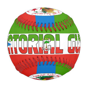 Flagge und Wappen Äquatorialguineas Patriotisch Baseball