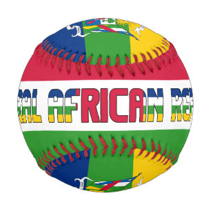 Flagge und Wappen der Zentralafrikanischen Republi Baseball