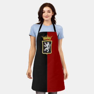 Flagge und Wappen des Aostatals (Italien) Schürze