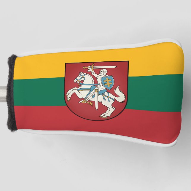 Flagge und Wappen Litauens Golf Headcover (Vorderseite)