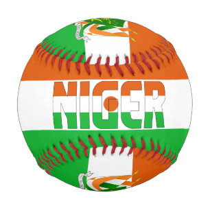Flagge und Wappen Nigers Patriotisch Baseball