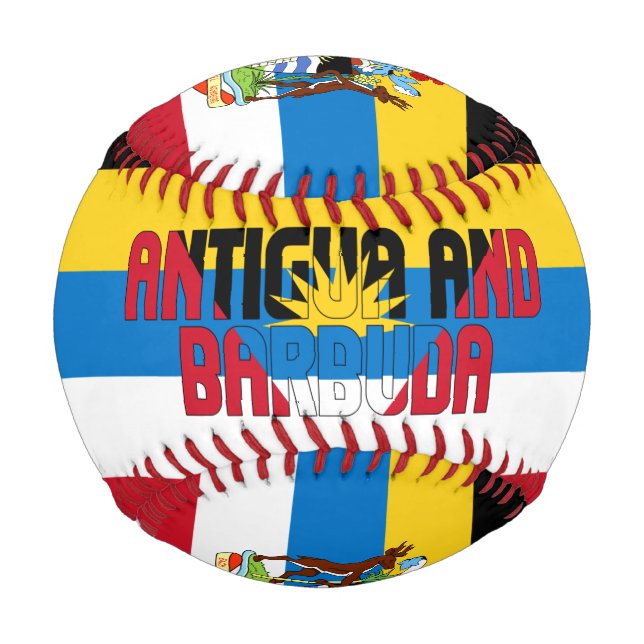 Flagge und Wappen von Antigua und Barbuda Baseball (Vorderseite)