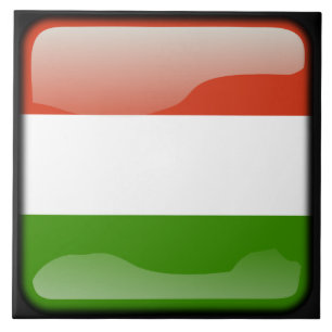 Flagge Ungarns Fliese