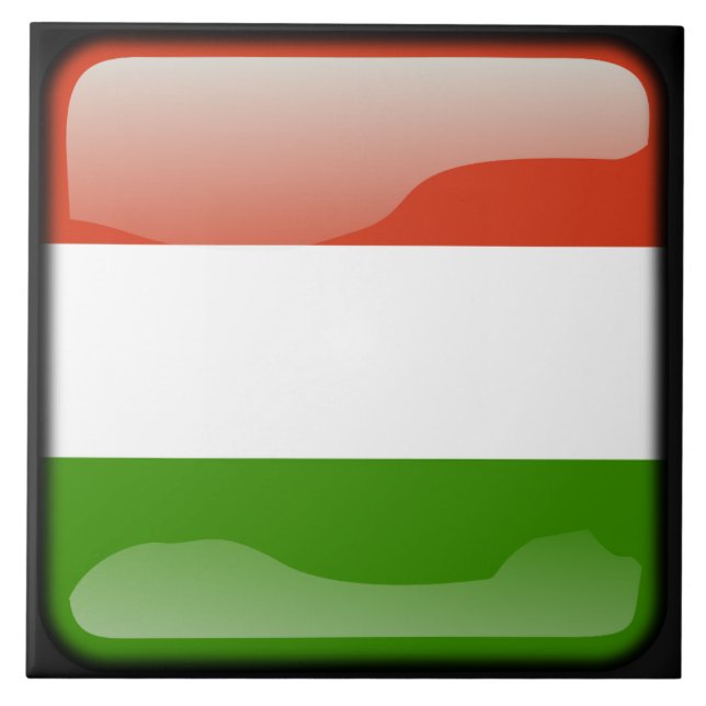 Flagge Ungarns Fliese (Vorderseite)