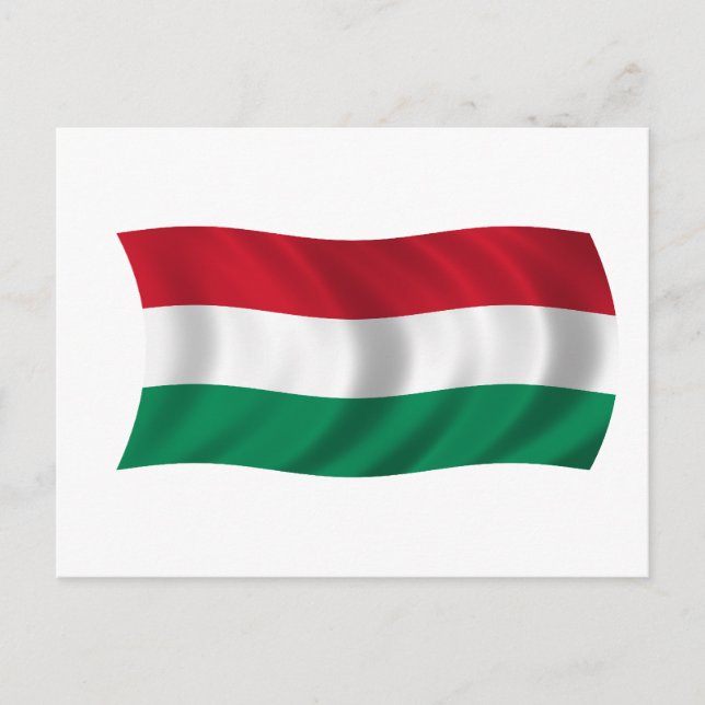 Flagge Ungarns Postkarte (Vorderseite)