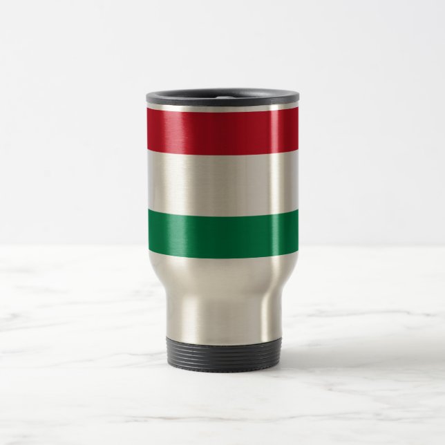 Flagge Ungarns - Reise/Tasse des Pendelverkehrs Reisebecher (Mittel)