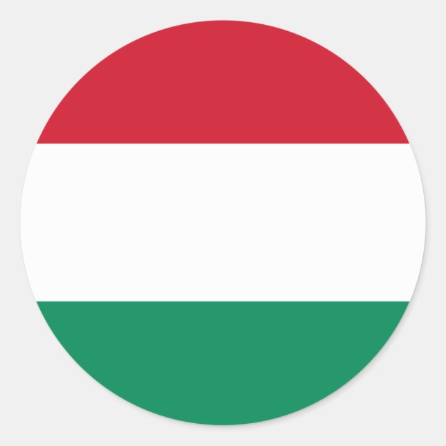 Flagge Ungarns Runder Aufkleber (Vorderseite)