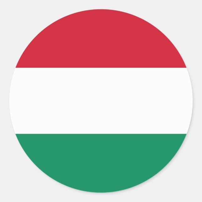 Flagge Ungarns Runder Aufkleber (Vorderseite)