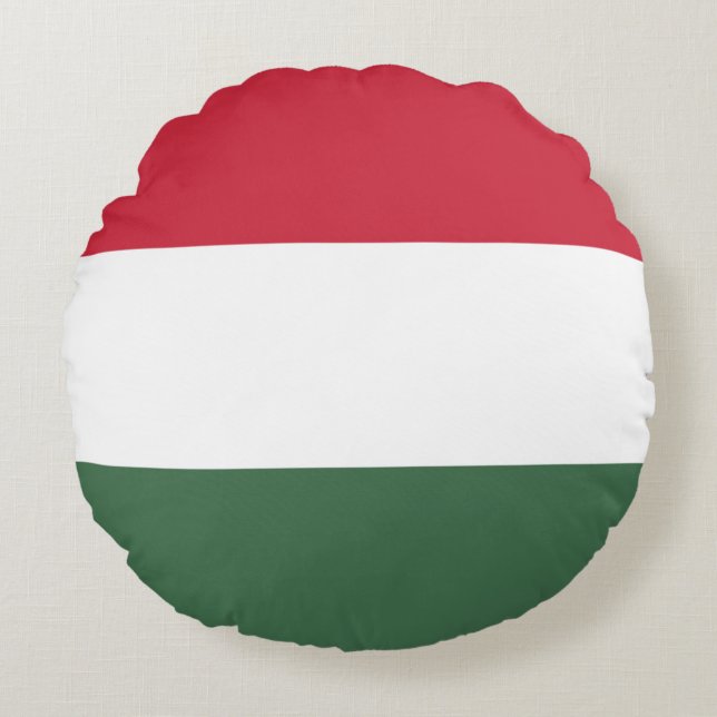 Flagge Ungarns Rundes Kissen (Vorderseite)