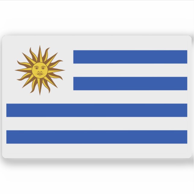 Flagge Uruguays Aufkleber (Vorderseite)