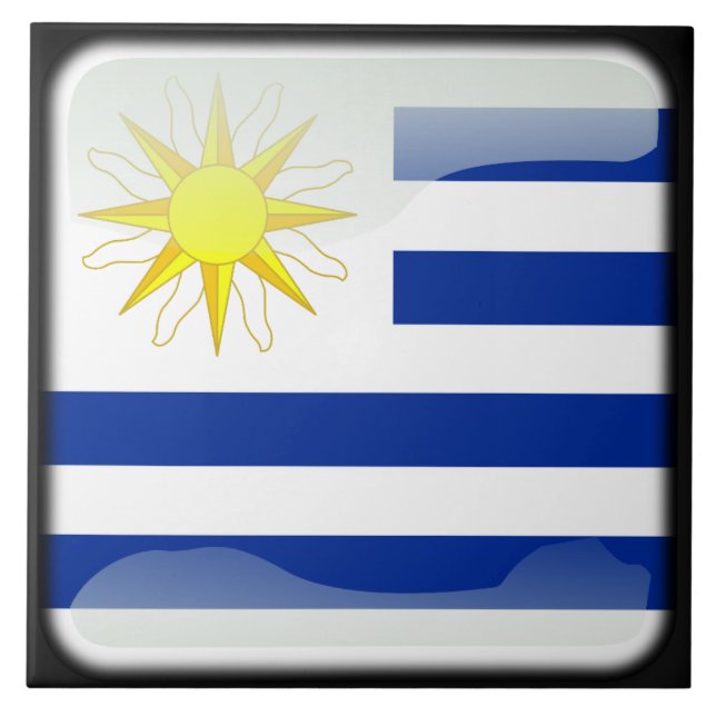 Flagge Uruguays Fliese (Vorderseite)