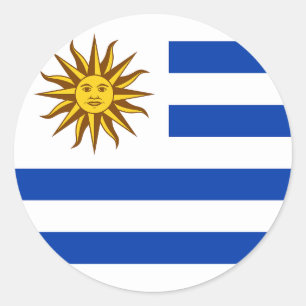Flagge Uruguays Runder Aufkleber