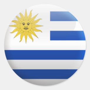 Flagge Uruguays Runder Aufkleber