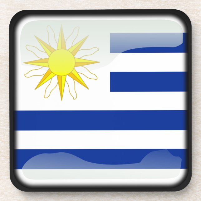 Flagge Uruguays Untersetzer (Vorderseite)