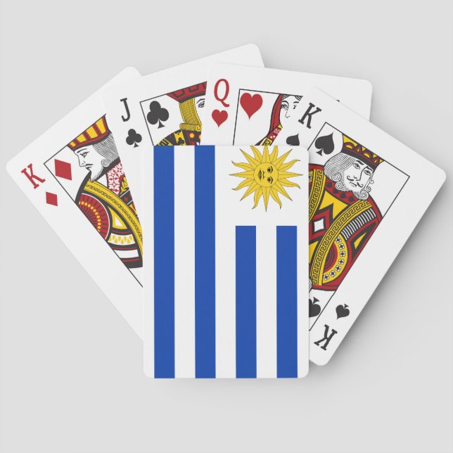 Flagge Uruguays (Uruguay) Spielkarten (Rückseite)