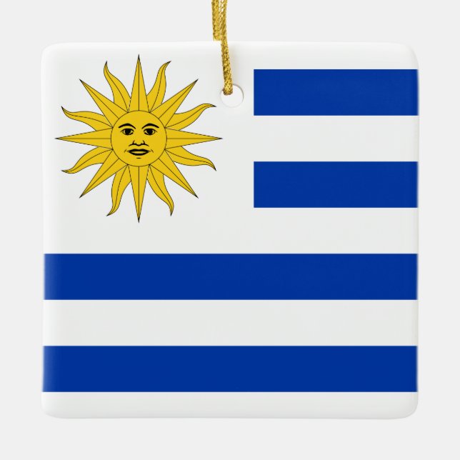 Flagge Uruguays (Uruguayan) Keramikornament (Vorderseite)