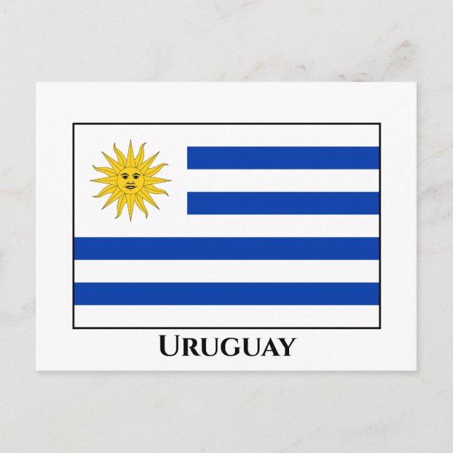 Flagge Uruguays (Uruguayan) Postkarte (Vorderseite)