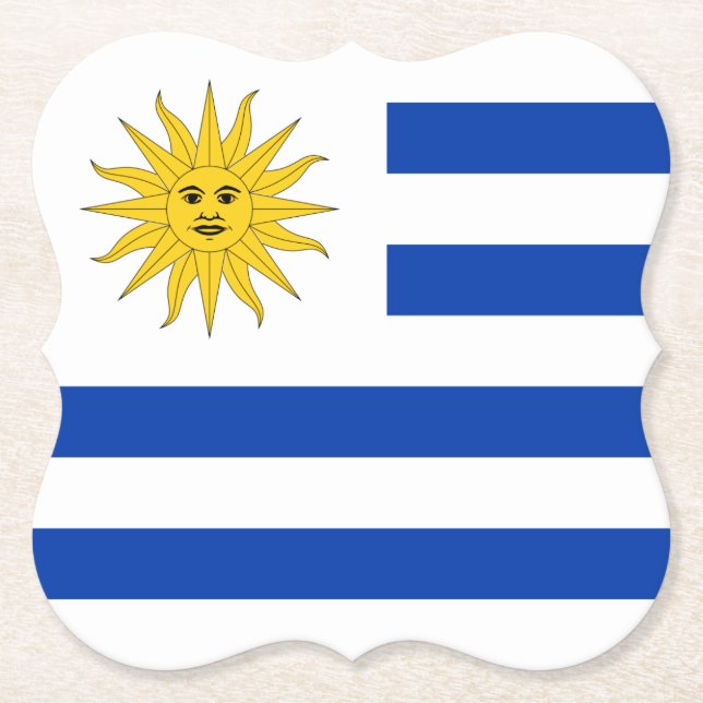 Flagge Uruguays (Uruguayan) Untersetzer (Vorderseite)