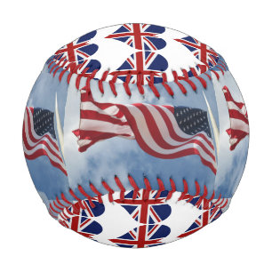 Flagge USA England Herz Farben Ehre Liebe Flaggen Baseball