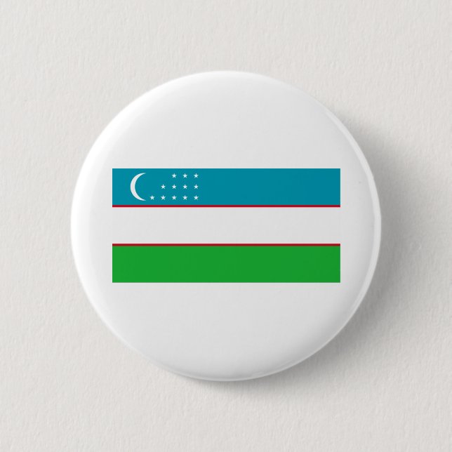 Flagge Usbekistans Button (Vorderseite)
