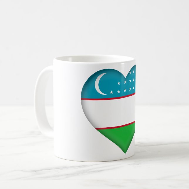 Flagge Usbekistans Kaffeetasse (Vorderseite Links)
